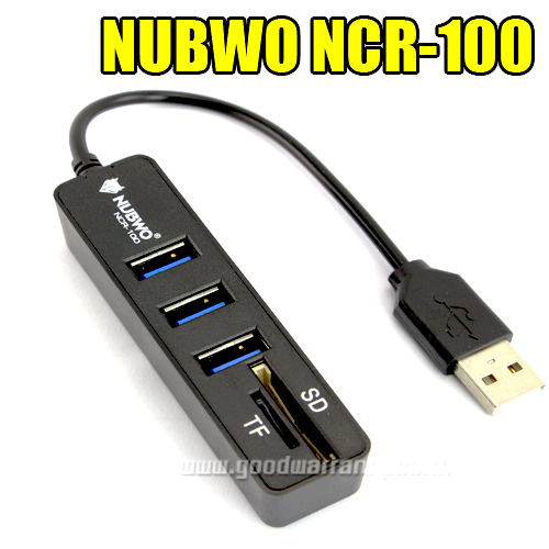 NCR100 NUBWO HUB USB 3Port+SD+TF CARD HB-NW-21-100BK/WH