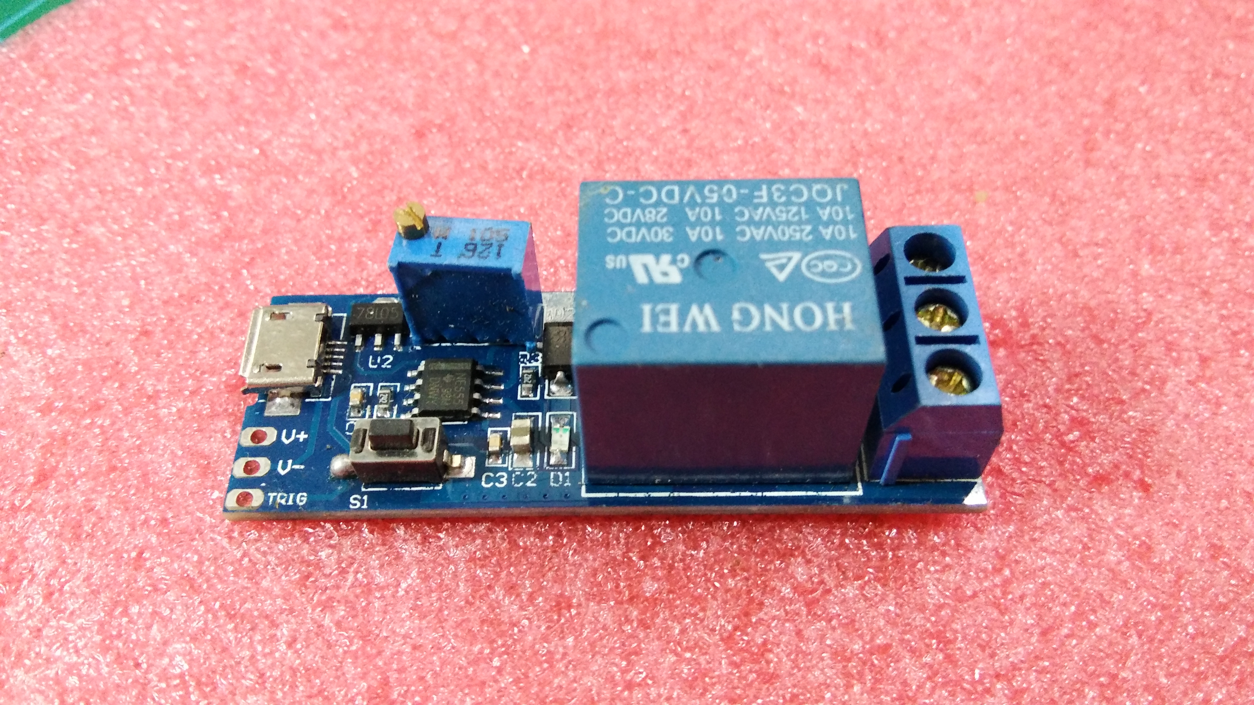 รีเลย์หน่วงเวลารีเลย์ตั้งเวลา 5V-30V โมดูลสตริงรีเลย์สวิตช์
