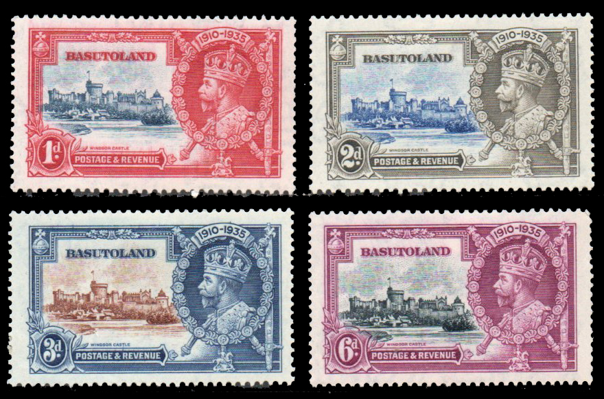 1935 Basutoland KGV Silver Jubilee Set Mint SG11-14