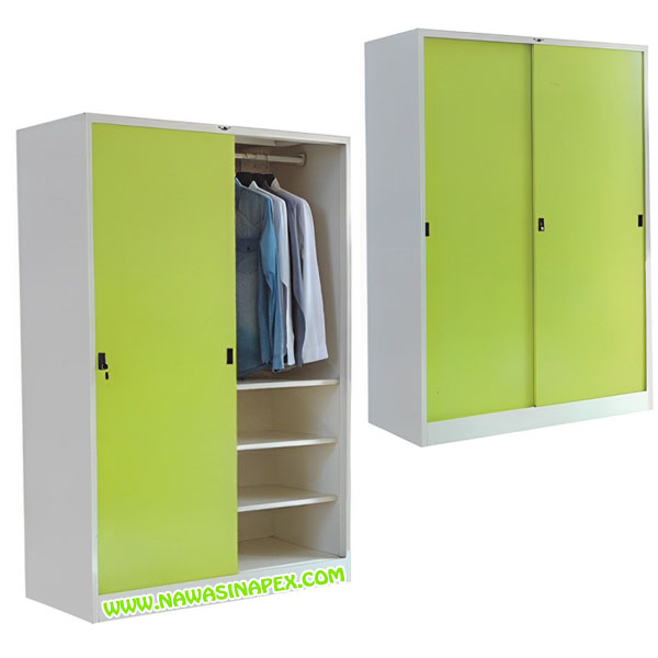 ตู้เสื้อผ้าเหล็ก WS4F บานเลื่อนทึบ
