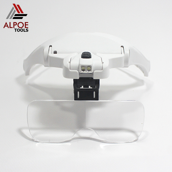 แว่นขยายแบบแว่นตา มีไฟ เปลี่ยนเลนท์ได้ รุ่น No.9892B2