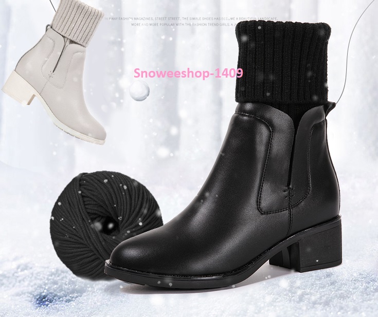 รองเท้าบู๊ทแบบสั้นสำหรับผู้หญิง รองเท้าบู๊ทกำมะหยี่ทรงมาร์ติน เกรดพรีเมี่ยมงานสวยไร้ที่ติใส่แล้วนุ่มสบาย หนังพียูอย่างดี ใส่สวยใส่อุ่นกันหนาวติดลบเอาอยู่