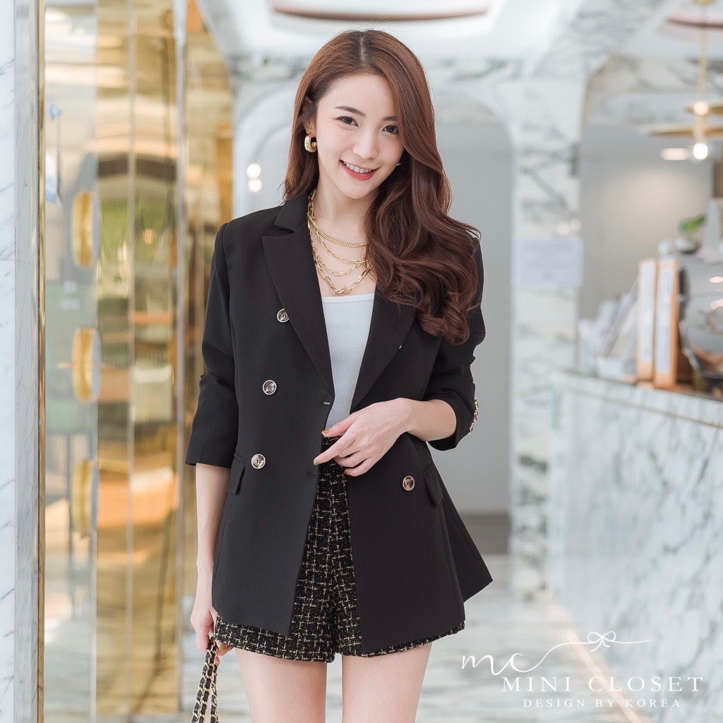 Blazer ทรงดีงามมาก⛅️ งานสูท Oversize คุณภาพ งานมีซับในทั้งตัว ความยาวปิดสะโพก