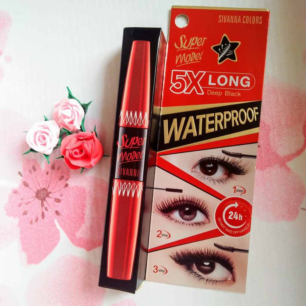 SIVANNA COLORS WATERPROOF MASCARA HF893 10g (1 ชิ้น) สิวันนา มาสคาร่า เพิ่มความยาวหนา x5 เท่า