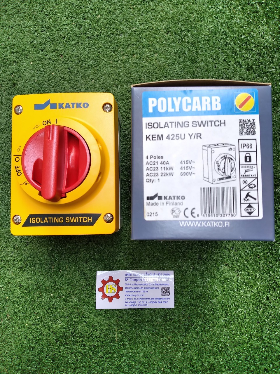 KATKO : ISOLATING SWITCH KEM425U Y/R 4P 25A (เหลือง/แดง)