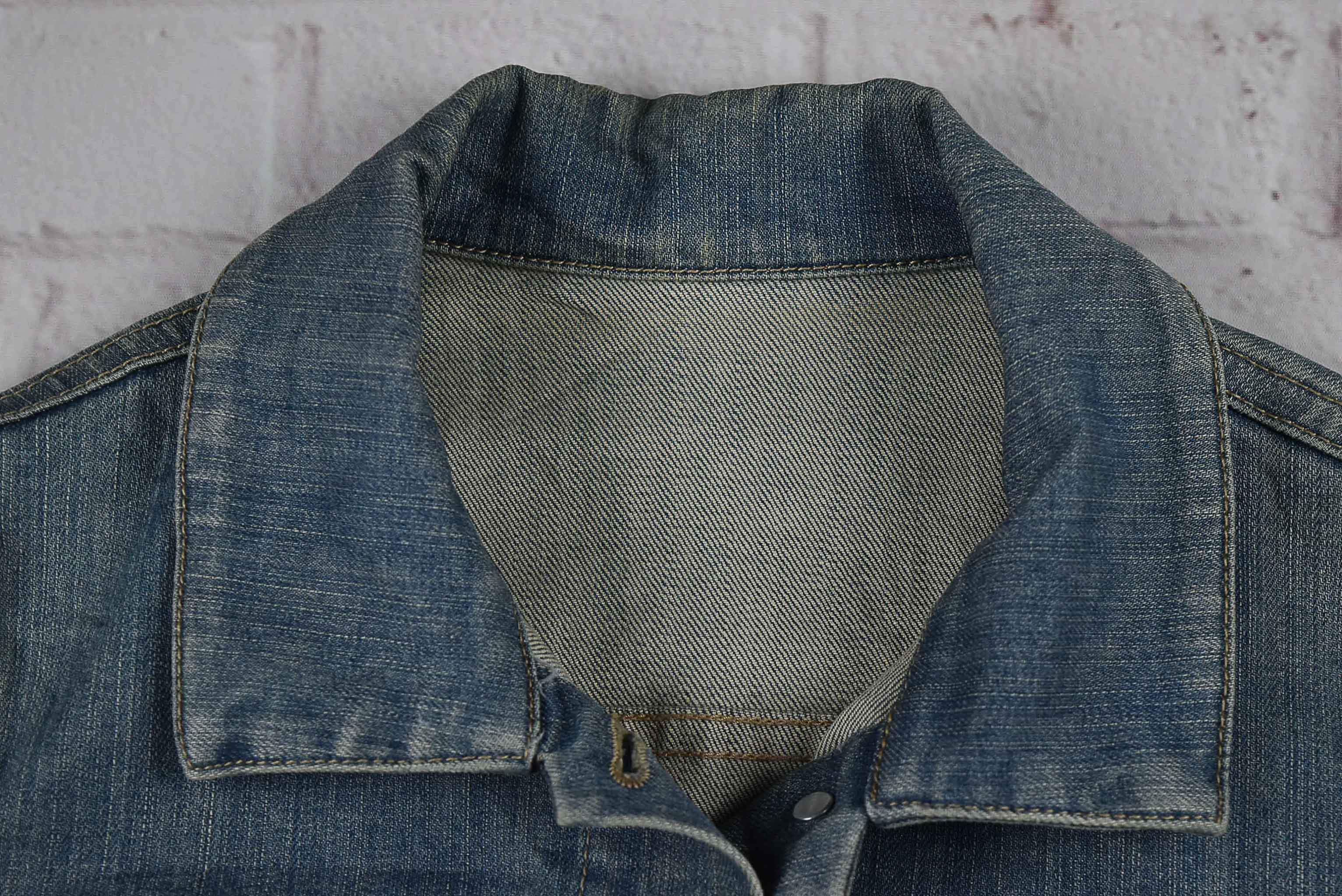 "เสื้อเด็ก" JEANS อกจริง 31 ไซส์ 130 เสื้อแจ็คเก็ตยีนส์ แขนยาว เด็กหญิงชาย สีฟอก ผ้ายืด เนื้อผ้านุ่มใส่สบาย ใส่คลุมกันแดด