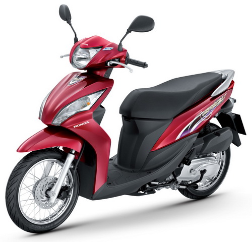 Sticker HONDA SPACY i ปี 2012 รุ่น 1 ติดรถสี แดง (เคลือบเงาแท้) สติ๊กเกอร์ ติดรถมอเตอร์ไซค์ ฮอนด้า สเปซี่ไอ