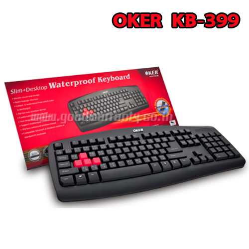 KB399 OKER KEYBOARD USB กันน้ำ KB-UB-OK-KB399