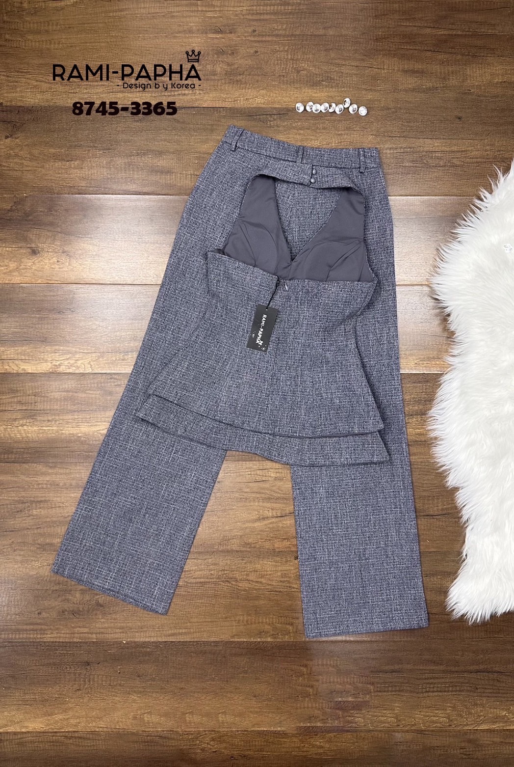 Label :: RAMI-PAPHA(รมิปภา) เซตเสื้อคอวีคล้องคอทรงสวย +กางเกงขายาวทรงสวย #เสื้อผ้าแฟชั่น #แฟชั่น #ชุดเซต #งานป้าย #รมิปภา #ramipapha