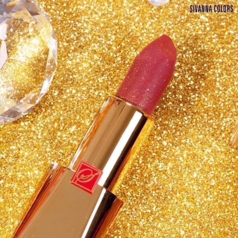 SIVANNA COLORS LUXURY POWER MATTE LIPSTICK HF5023 ลิปสติกเนื้อเวลเวทแมท ซีเวนน่า คัลเลอร์ ลิปสติกเนื้อแมท