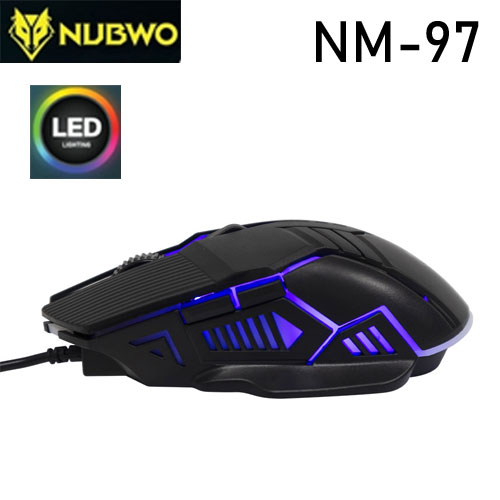 NM97 Nubwo Gaming Mouse เมาส์เกมมิ่ง ปรับ DPI ได้สูงสุด 3600 ไฟ7สี MO-NW-OU-097XX