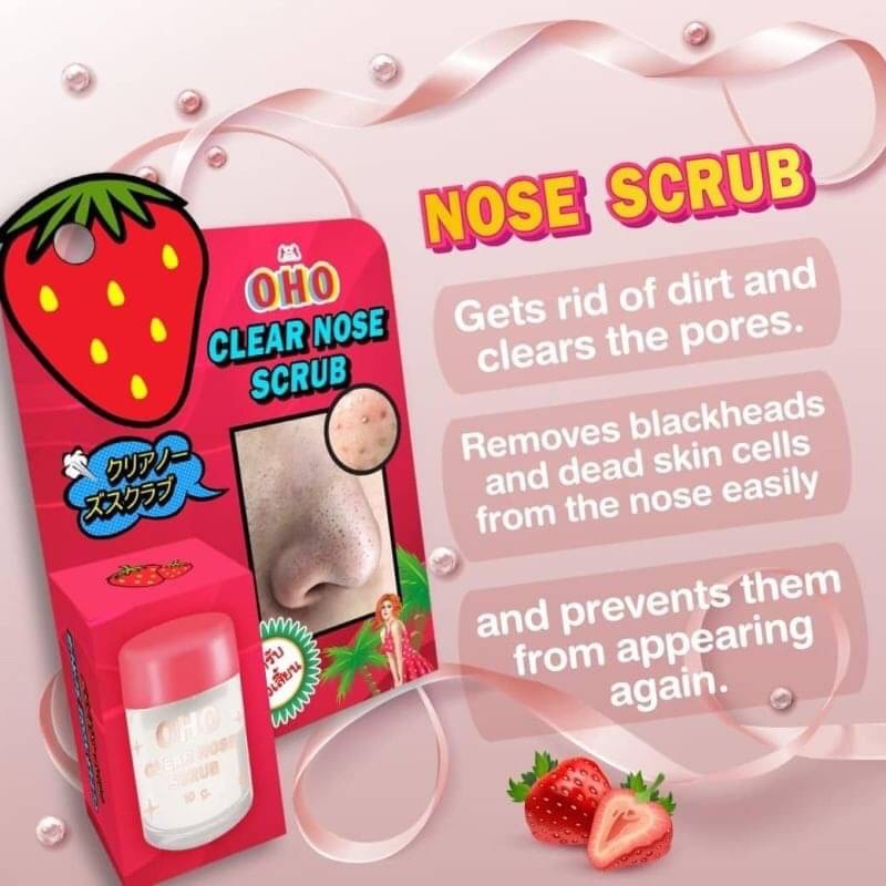 OHO Clear nose scrub 10g ผงขัดสิวเสี้ยน โอ้โห