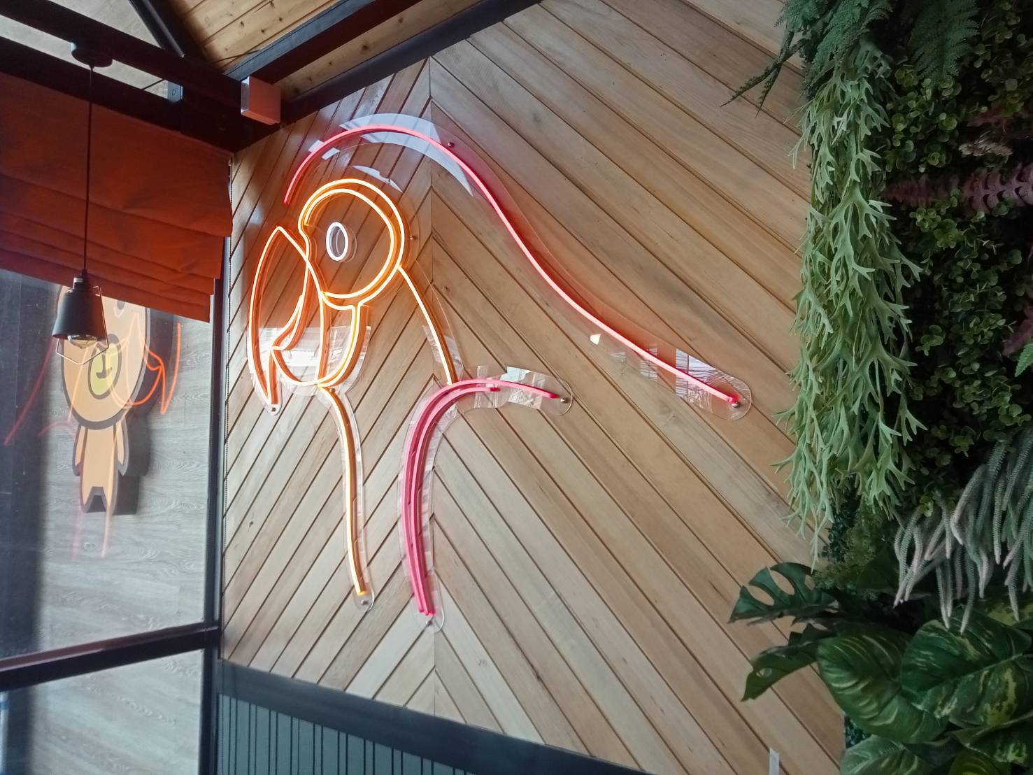 #ป้ายไฟนีออนดัดLEDรูปนกแก้ว