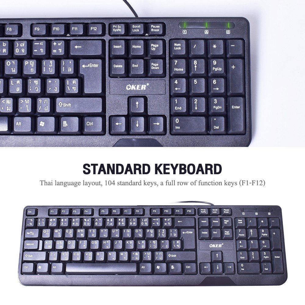 KM-3189 BLACK OKER KEYBOARD+MOUSE USB KB-KM-OK-3189B