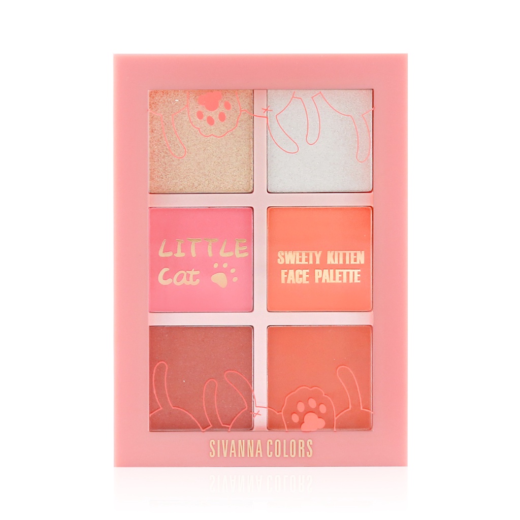Sivanna Colors Sweety Kitten Face Palette HF5054 ซีเวียน่า พาเลท แต่งหน้าน้องแมว