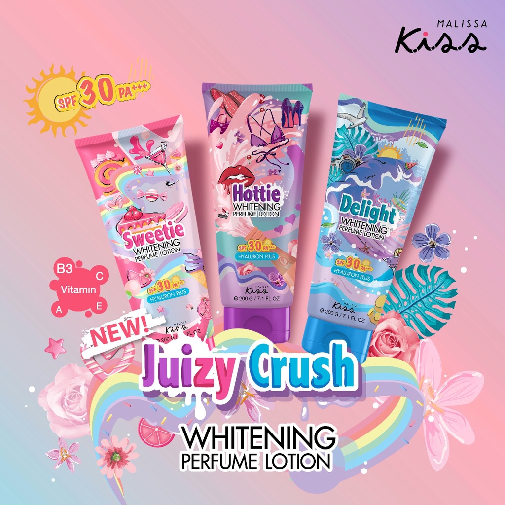 Malissa Kiss Whitening Perfume Body Lotion มาลิสสา คิส โลชั่นน้ำหอมพร้อมบำรุงผิวให้ขาวใส