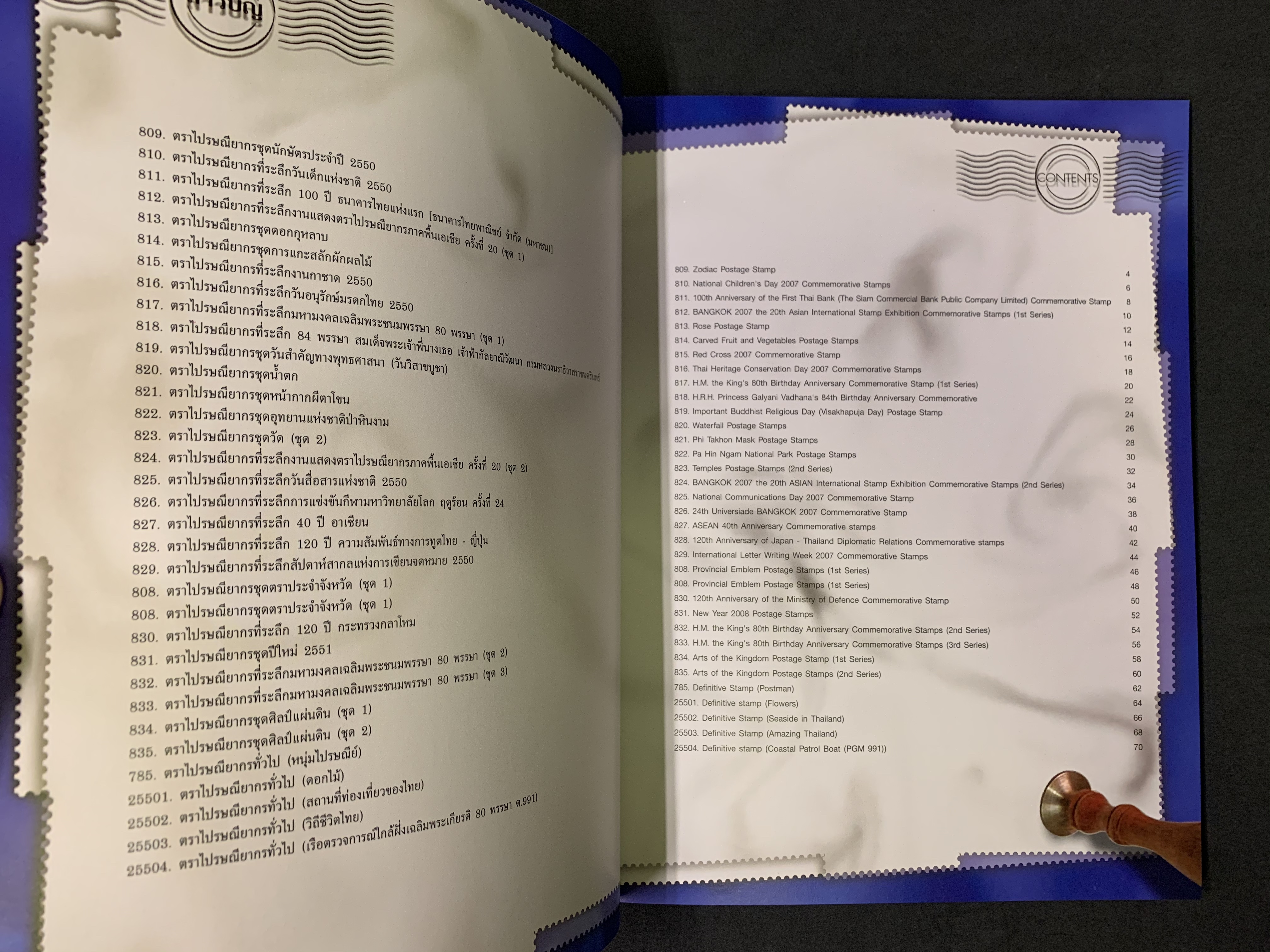 สมุดตราไปรษณียากรไทยประจำปี 2550