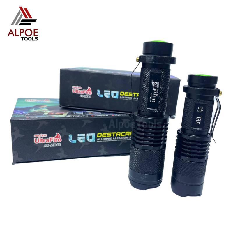 ไฟฉายแรงสูง หลอด T6 พร้อมอุปกรณ์ชาร์จ รุ่น JX-5104B