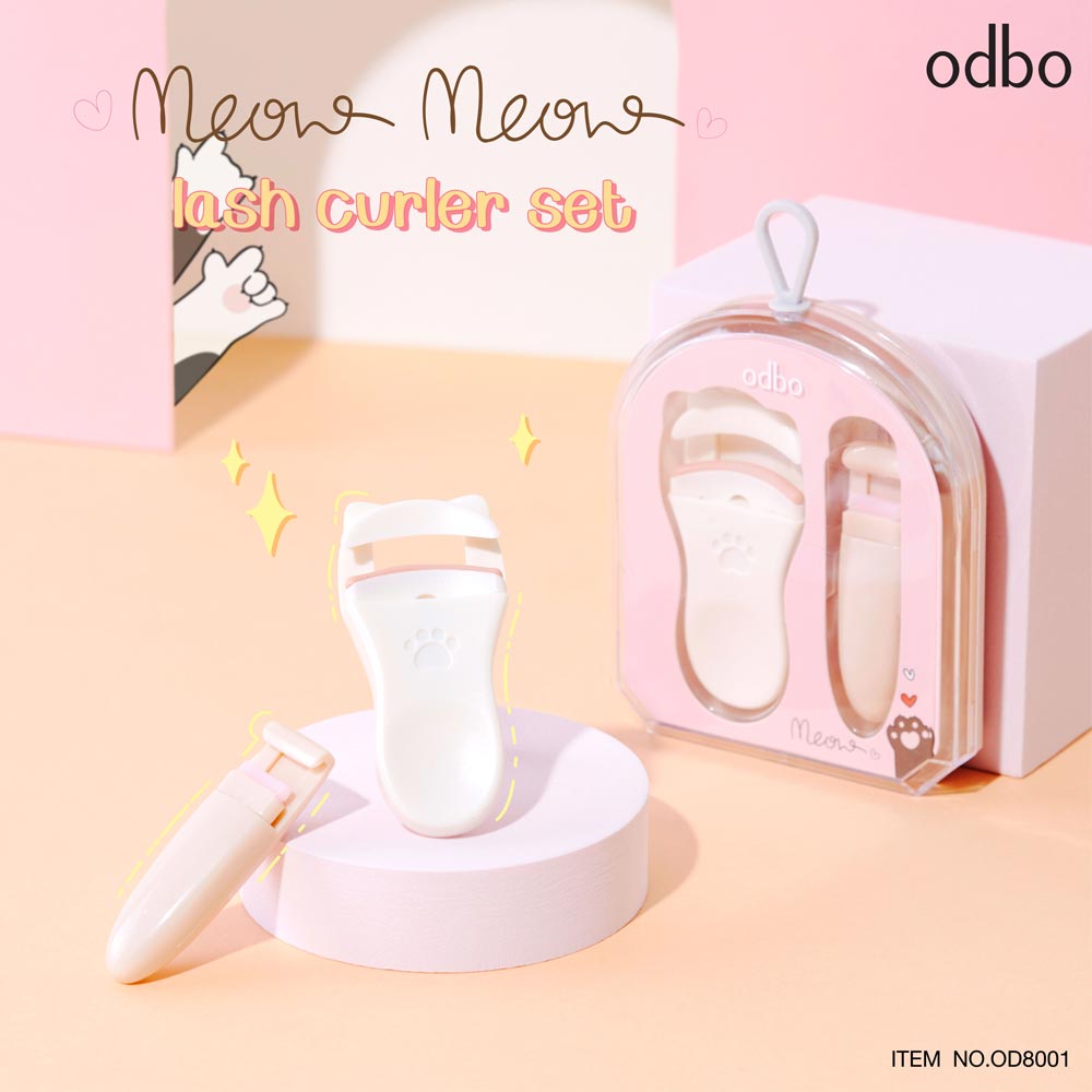 ❤ โอดีบีโอ ที่ดัดขนตา จับถนัดมือ 2 ขนาด OD8001 odbo Meow Eyelash Curler Set