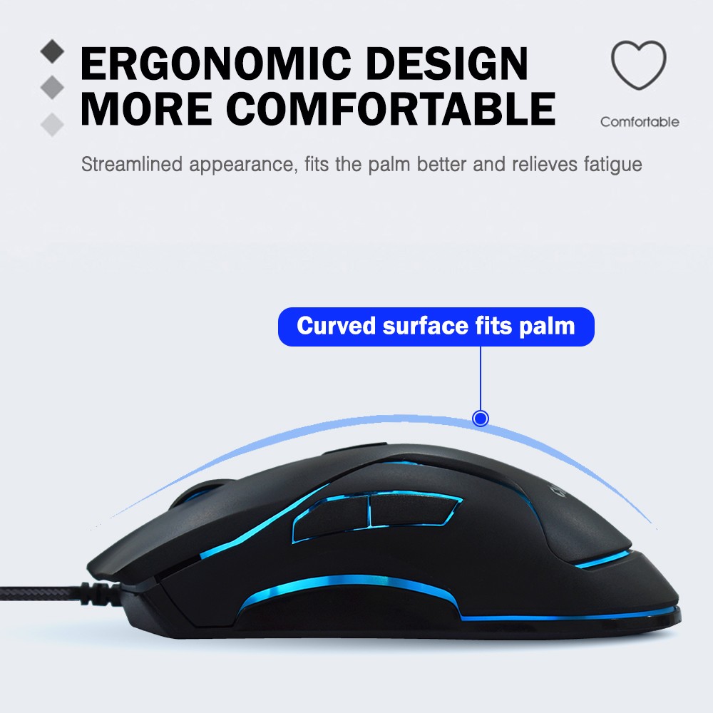 OKER X25 MOUSE USB 6D LED 1000DPI ไฟ7สี SKU-02947