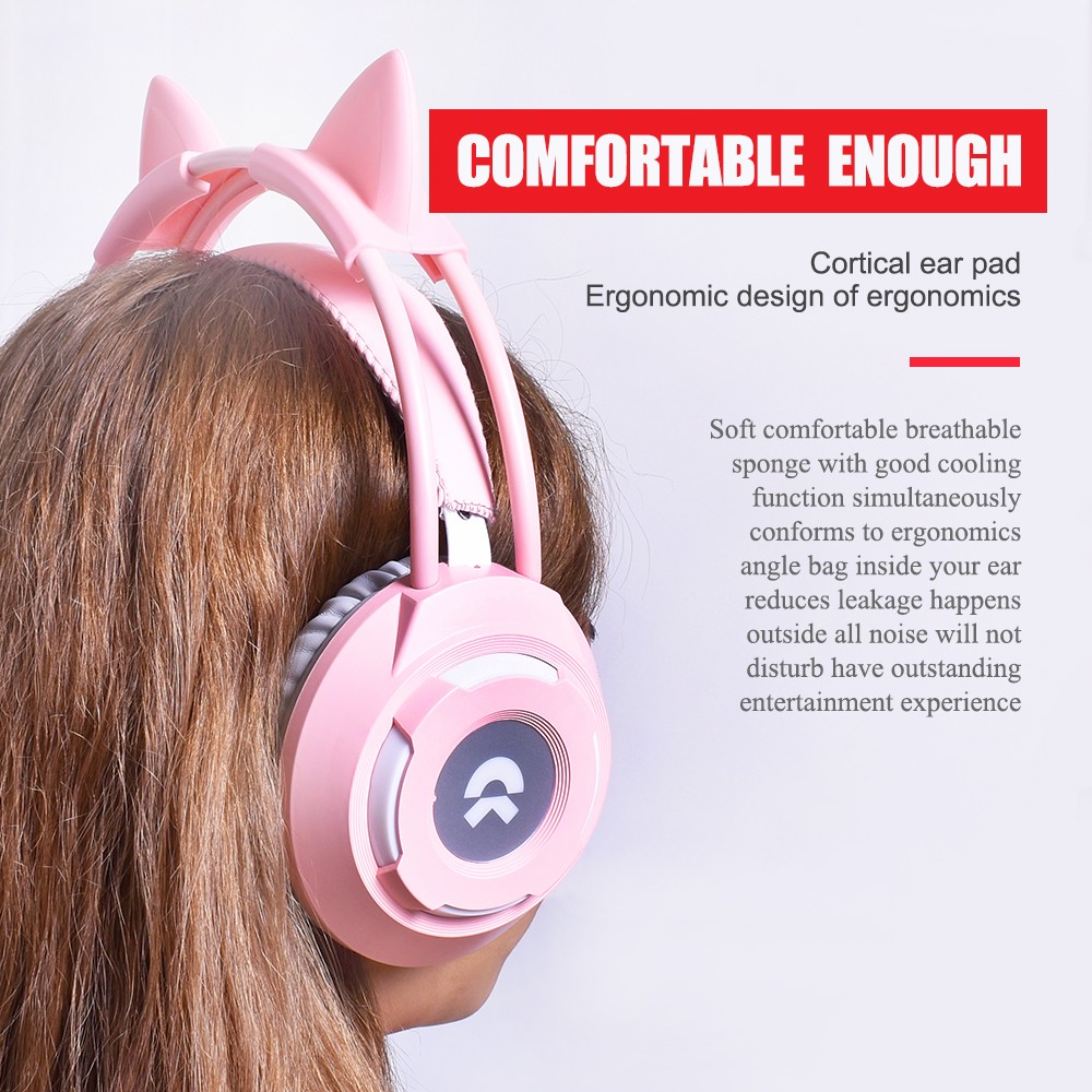 OKER X99 HI-FI STEREO HEADSET+MIC GAMING USB+3.5 (มีหูแมว) HP-HM-OK-X99BK