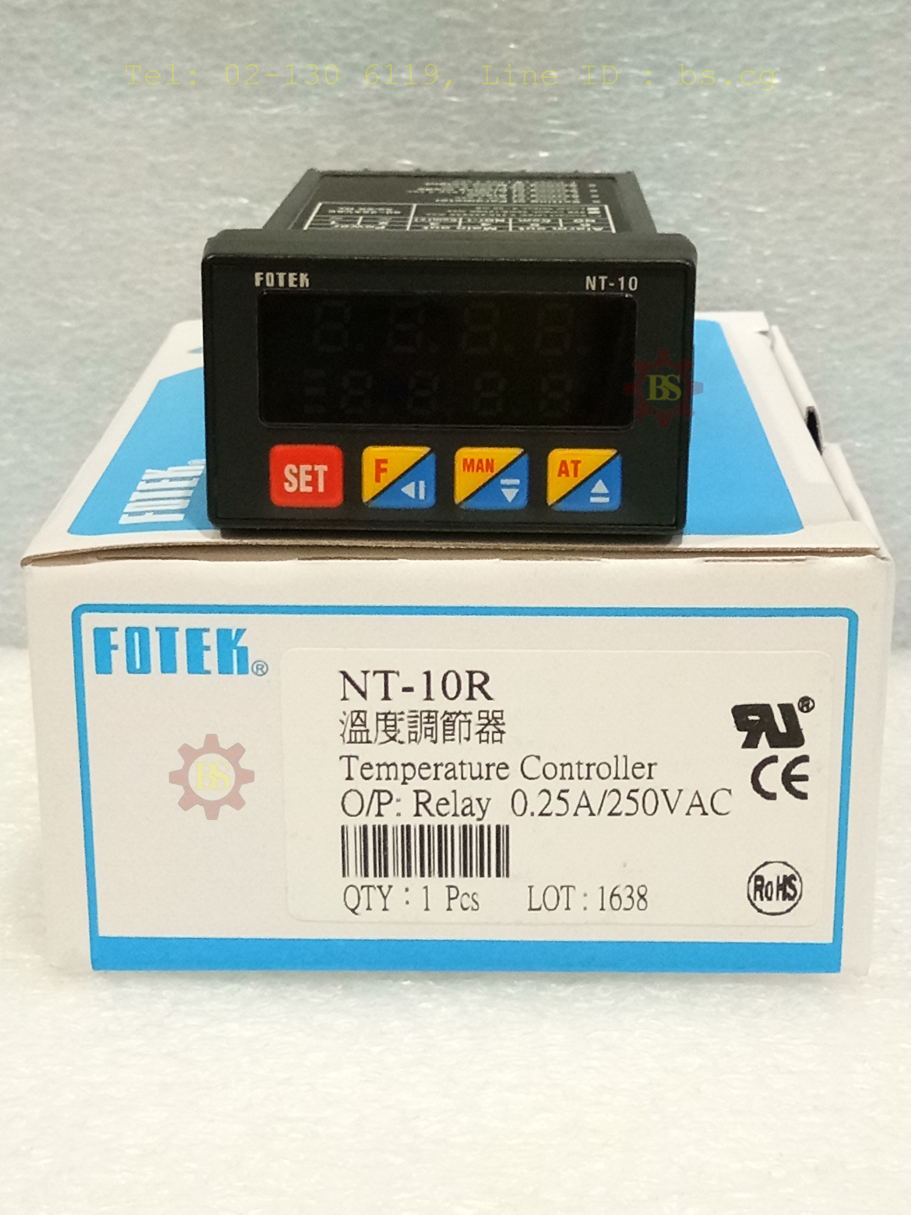 FOTEK : Temperature Controller O/P:Relay 0.25A/250VAC NT-10R