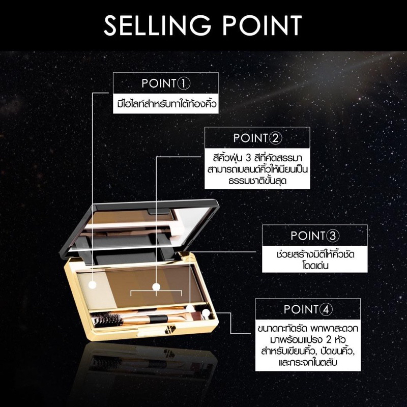 บราวอิท พาเลทเขียนคิ้วชนิดฝุ่น 4 สี BROWIT MULTIVERSE EYEBROW PALETTE