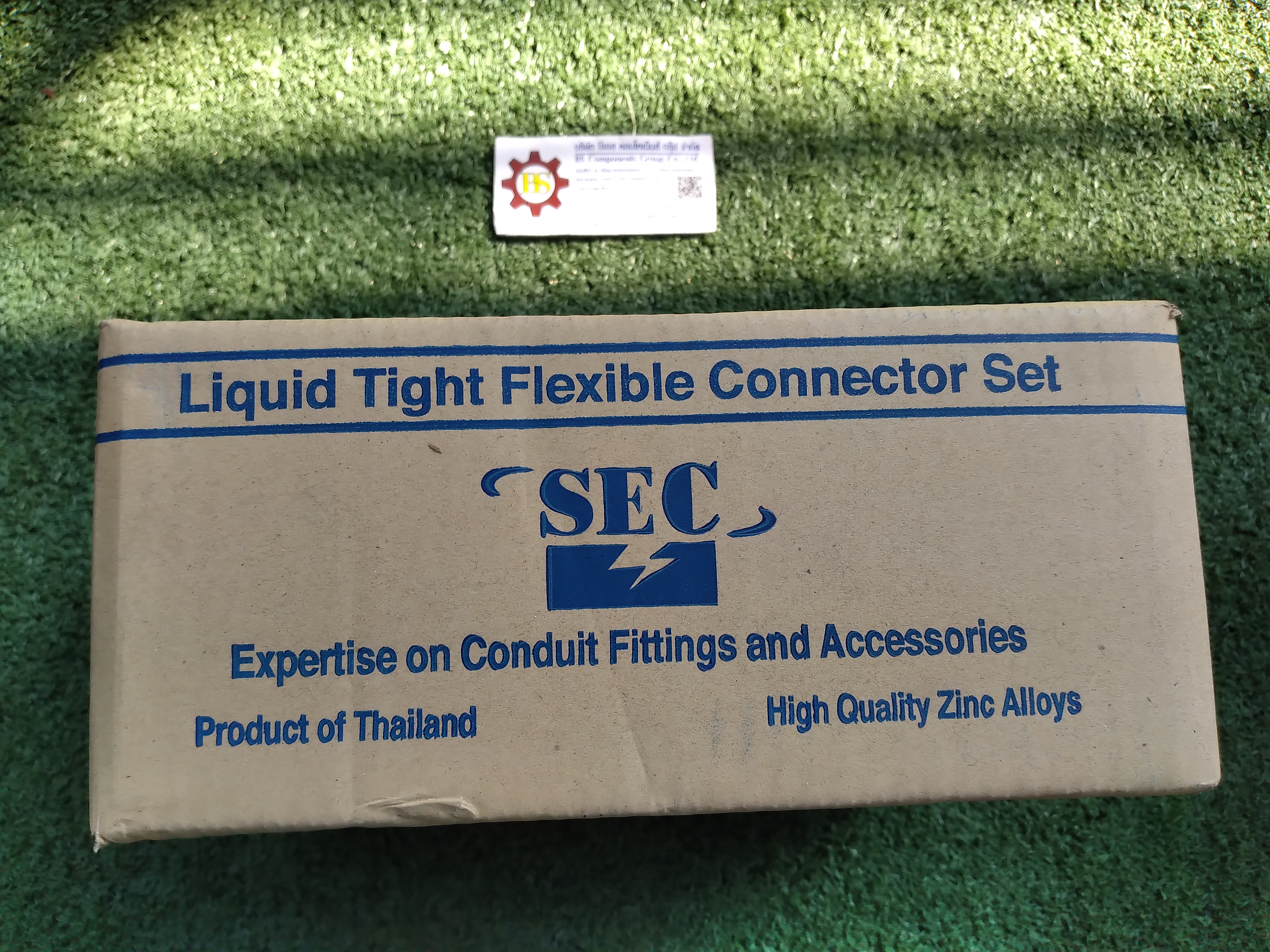 SEC : คอนเนคเตอร์ท่ออ่อนกันน้ำ สีเทา ตรง 1/2"