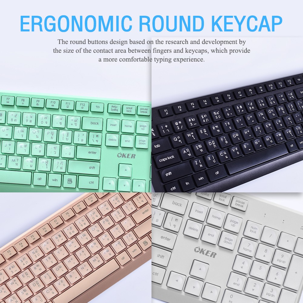 K788 OKER WIRELESS DESKTOP KEYBOARD KB-KM-OK-788xx