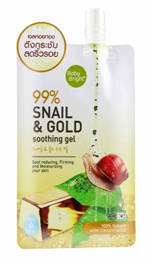 Baby Bright Snail And Gold Soothing Gel 50 g.x 3pcs.