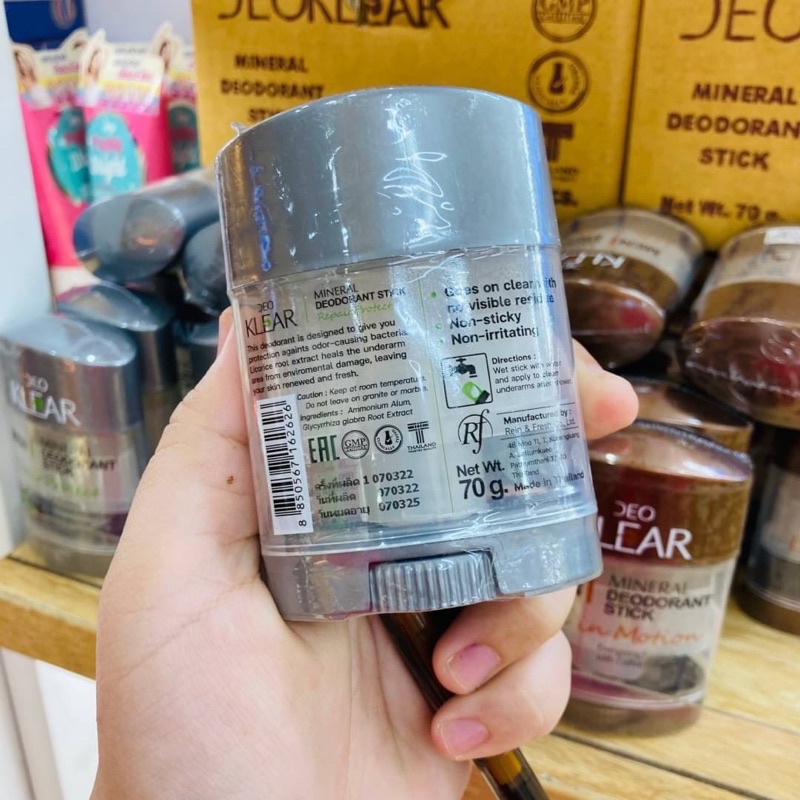 Deo Klear โรลออน สารส้ม Mineral Deodorant Stick for Men Repair Protect