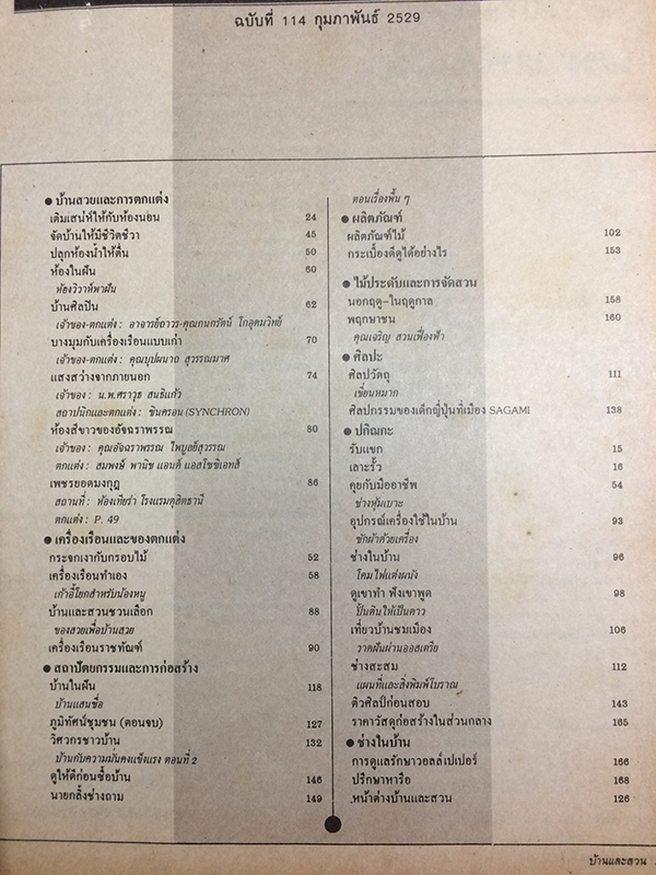 บ้านและสวน ปีที่ 10 ฉบับที่ 114 กุมภาพันธ์ 2529