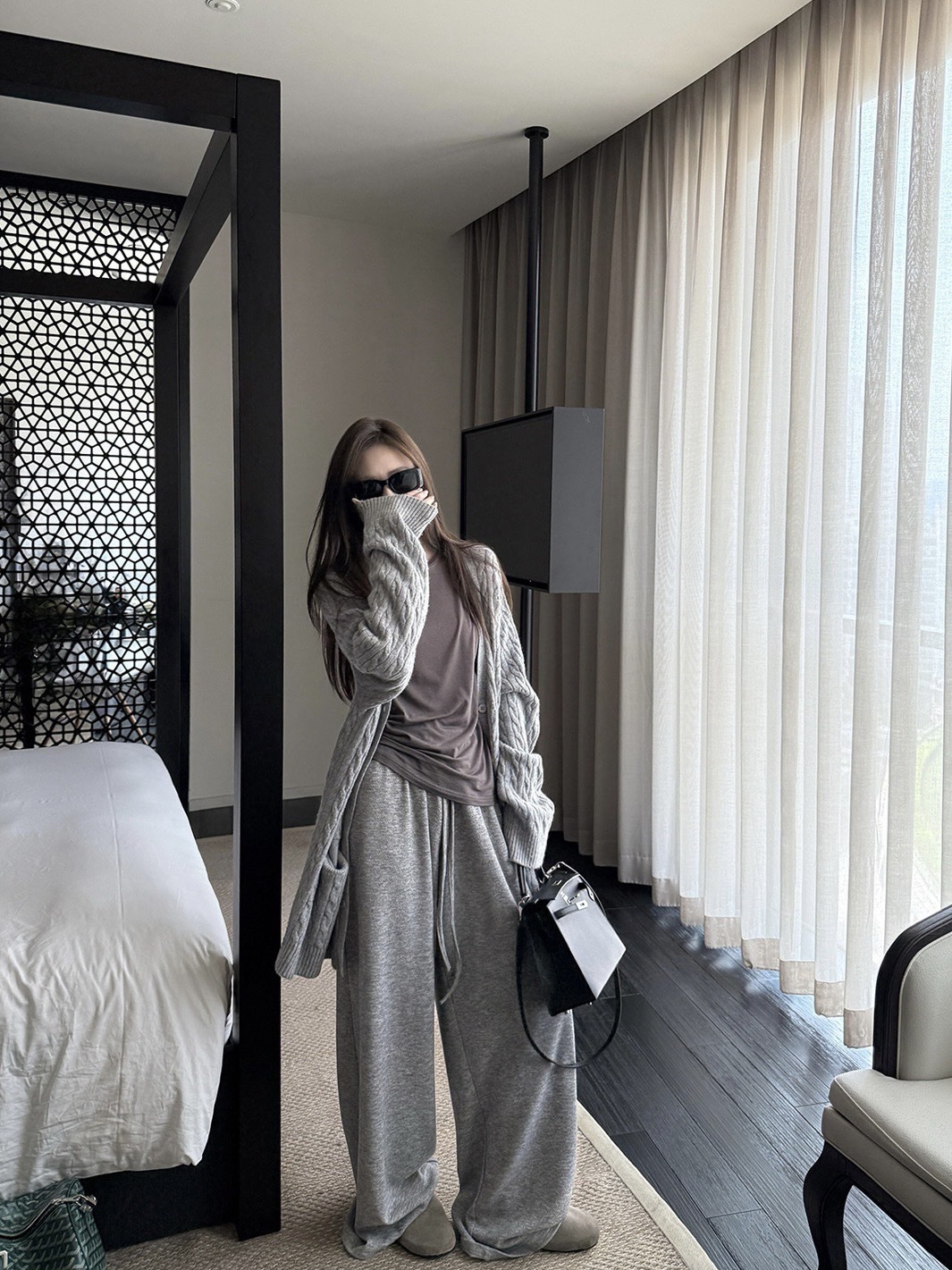 || GB SHOP ||| 7668# กางเกงขายาวมีเชือกรูดช่วงเอว เนื้อผ้าดี งานสวย