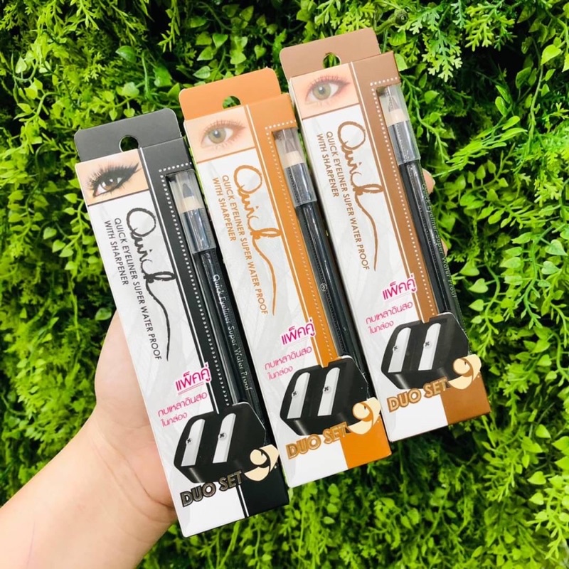 เมลินดา ดินสอเขียนขอบตา มาพร้อมกบเหลาดินสอ MeLinda Quick Eyeliner Super Water Proof Duo Set MD3033
