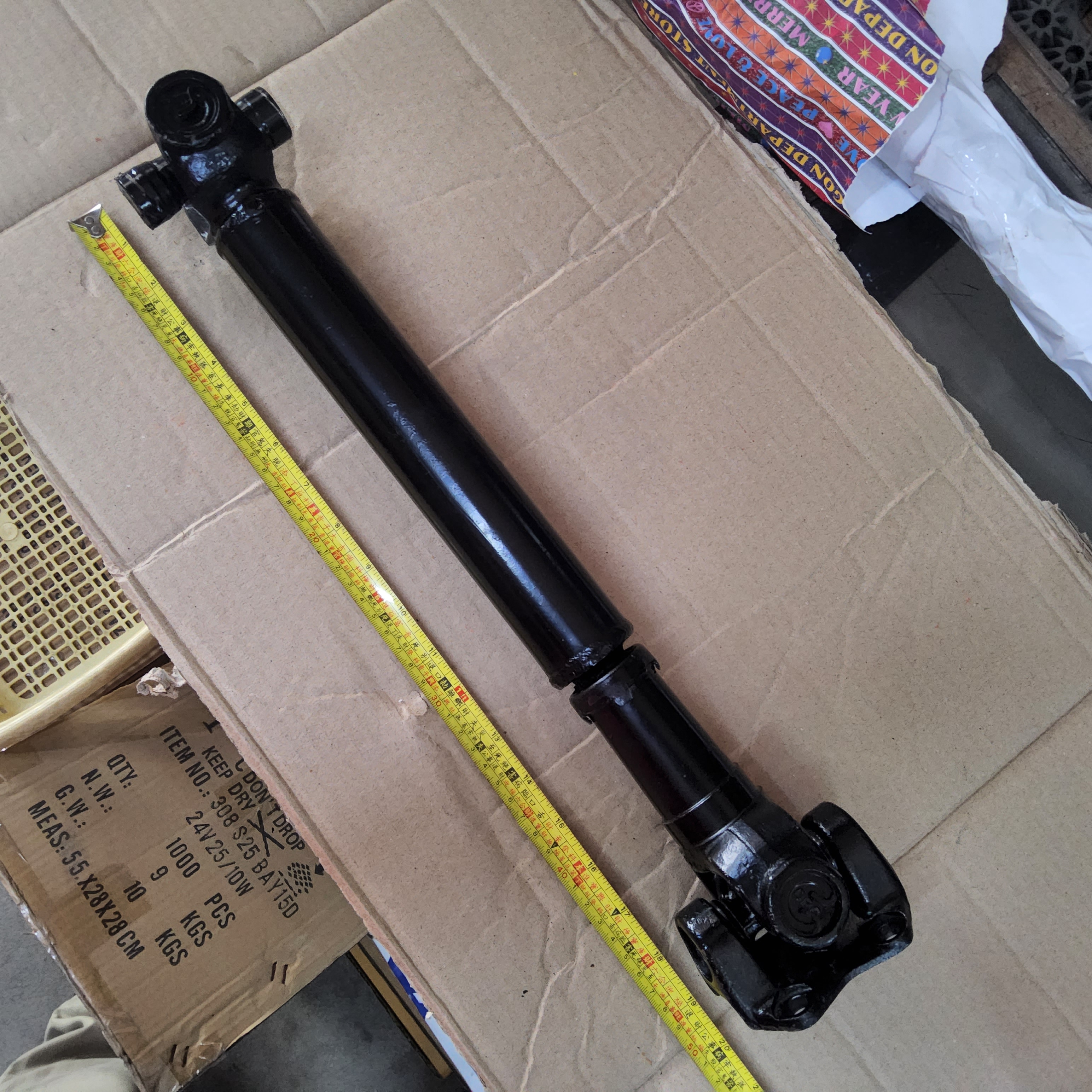 เพลากลาง พร้อมกากบาด ตลับใหญ่ ( อ้วน 45 มม. ยาว 50 ซม. ) ของถอด รถจี๊ป JEEP CJ5 CJ6 จิ๊ป เล็ก จิ๊ปวินลี่ GU 1000