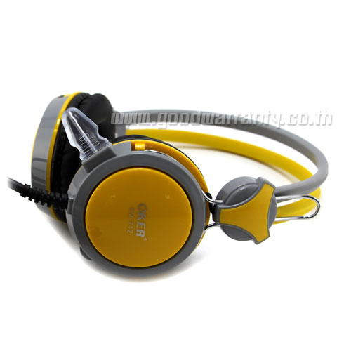 SM-712 OKER สีฟ้า หูฟัง+ไมค์ HP-HM-OK-712YE