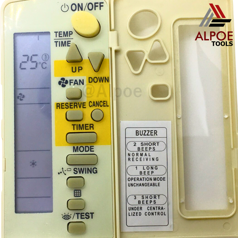 รีโมทแอร์ Daikin ฝาพับ จอข้าง รุ่น BRC4C151