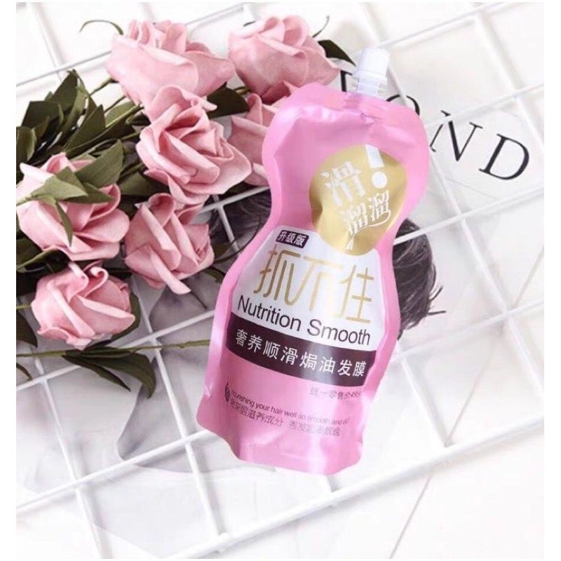 ครีมหมักผม เคราตินสด Nutrition Smooth Keratin 500 ml.