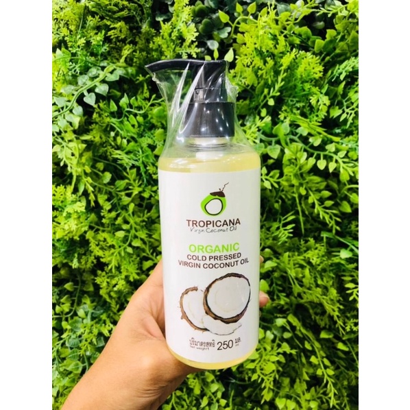 Tropicana น้ำมันมะพร้าวบริสุทธิ์สกัดเย็นออร์แกนิก ทรอปิคานา ORGANIC COLD-PRESSED COCONUT OIL