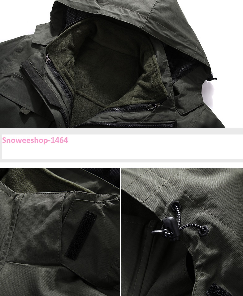 แจ็คเก็ตผู้ชายเสื้อผ้าใส่ไปหิมะซับขนแกะด้านในอีกตัว มาพร้อมฟังก์ชั่นครบจบในตัวเดียว กันหนาว กันลม กันหยดน้ำ ใส่เล่นสกีกันหนาวติดลบ มี 4 สี M ถึง 5XL