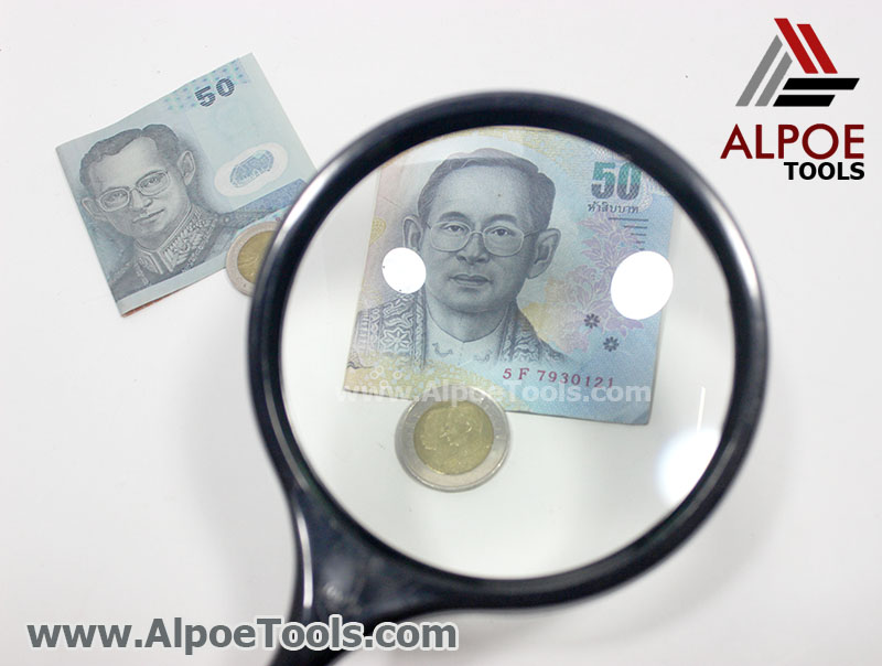 แว่นขยาย ด้ามดำ รุ่นกล่องเหลือง