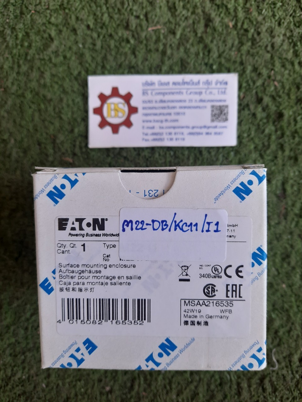 EATON : Control box M22-D-B/KC11/I1 PB-Blue 1NO 1NC