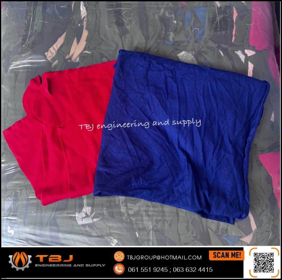 เศษผ้า ผ้าเช็ดเครื่อง คละสี ขนาด A4 (กิโลกรัม)