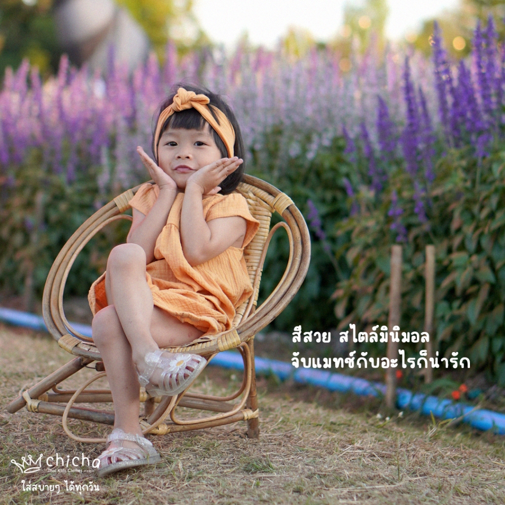 ชุดเด็กหญิง ผ้าสาลู 0-6 ขวบ สไตล์ธรรมชาติ ผ้าฝ้าย 100% ผ้าฝอกนุ่ม พร้อมจัดส่ง ใส่สบาย LOOM