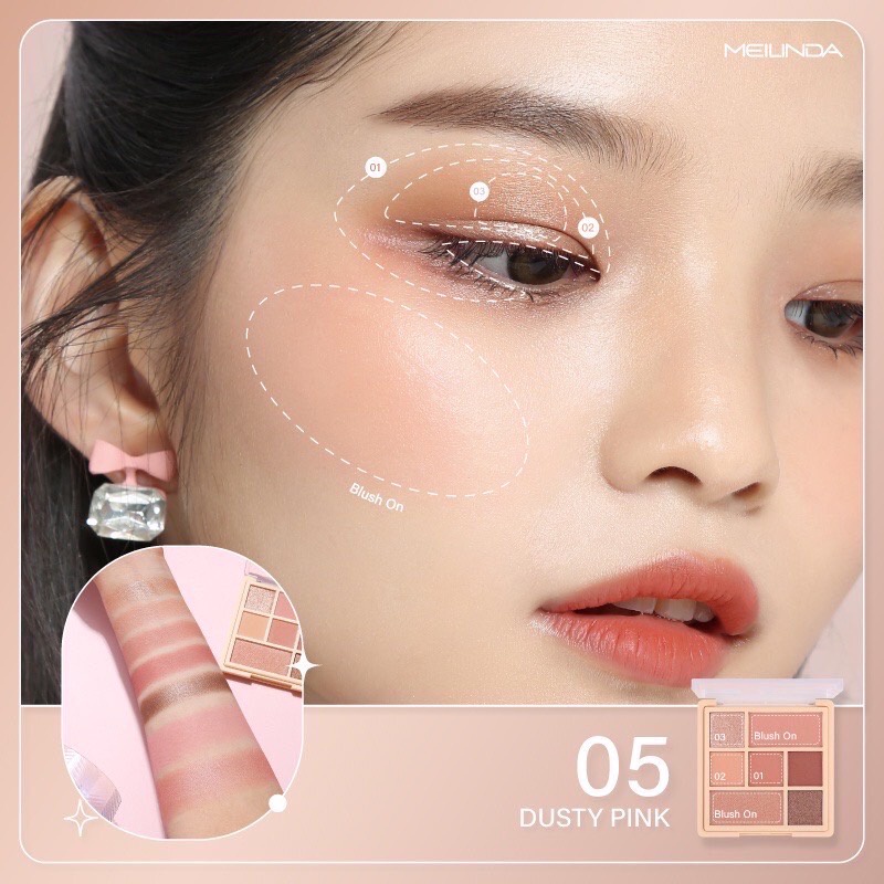 Meilinda Color Code Blush & Eye Palette MC3111 บลัชออน ตาทา คัลเลอร์โค๊ดบรัช