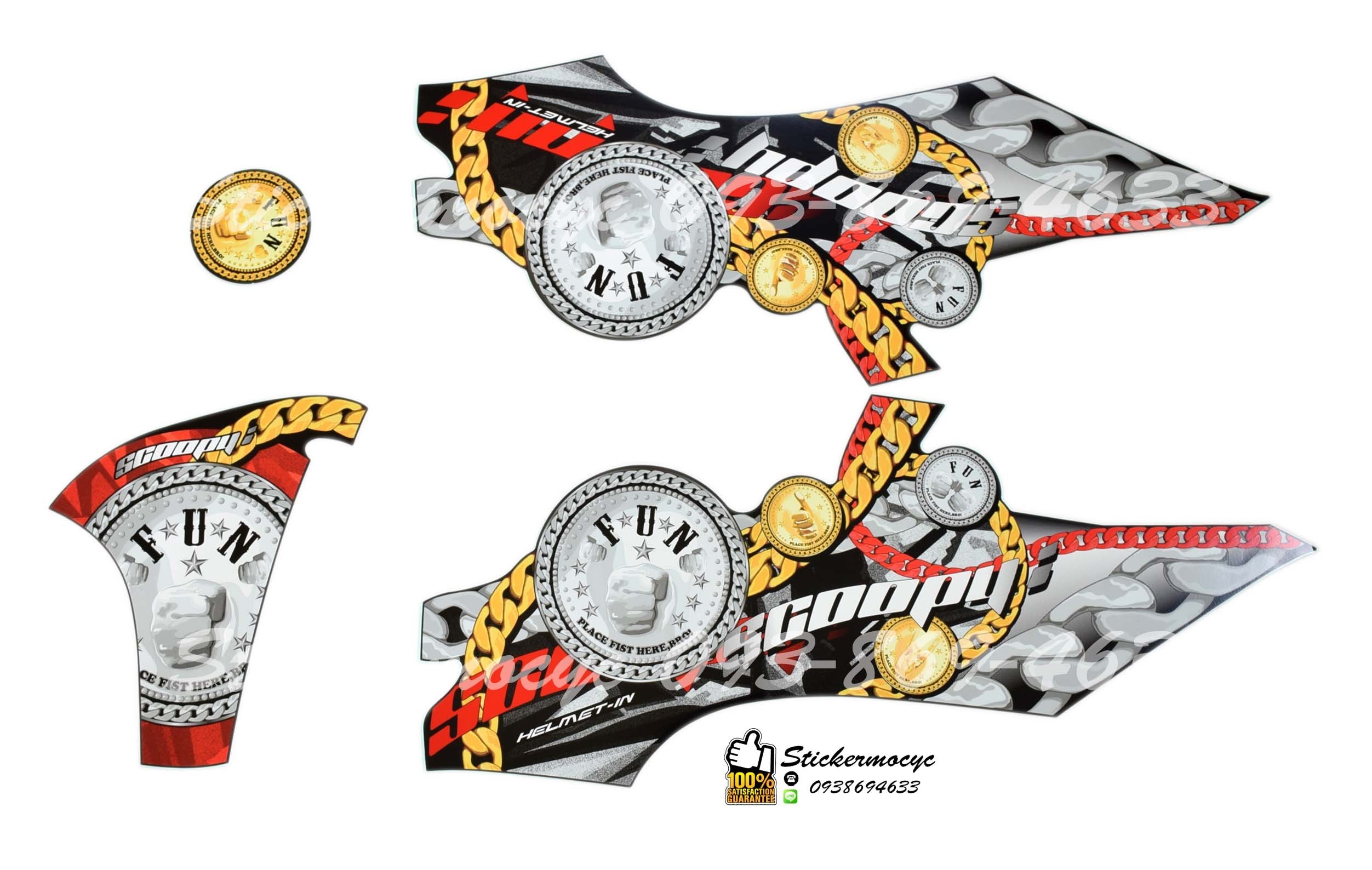 Sticker 3M HONDA SCOOPY I ปี 2014 รุ่น 18 ติดรถสี ขาว (เคลือบเงา) สติ๊กเกอร์ 3 M แท้ สติ๊กเกอร์ติดมอไซค์ ฮอนด้า สกู๊ปปี๊ไอ