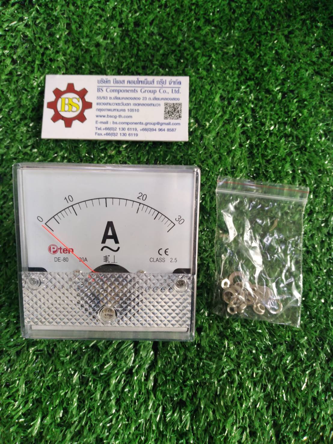 P-ten : แอมป์มิเตอร์ DE-80A (ต่อตรง) 30A 80x80mm.