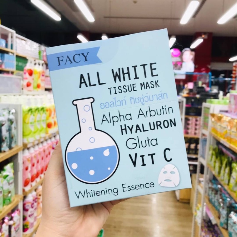 Facy All White Tissue Mask เฟซี่ แผ่นมาส์กหน้า