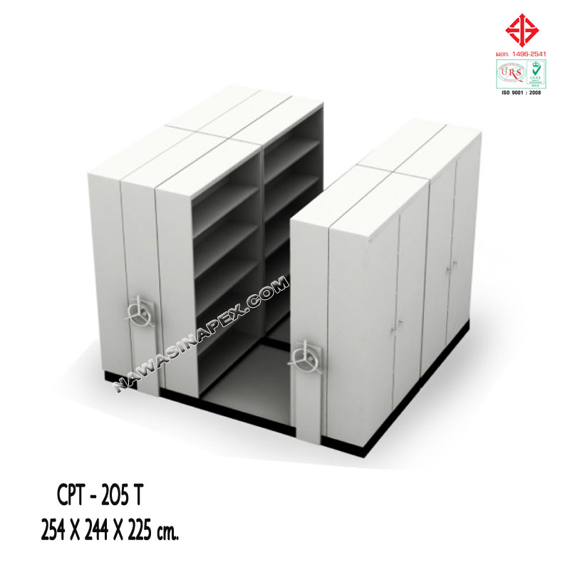 ตู้รางเลื่อนแบบพวงมาลัย 10 ตู้ รุ่น CPT-205