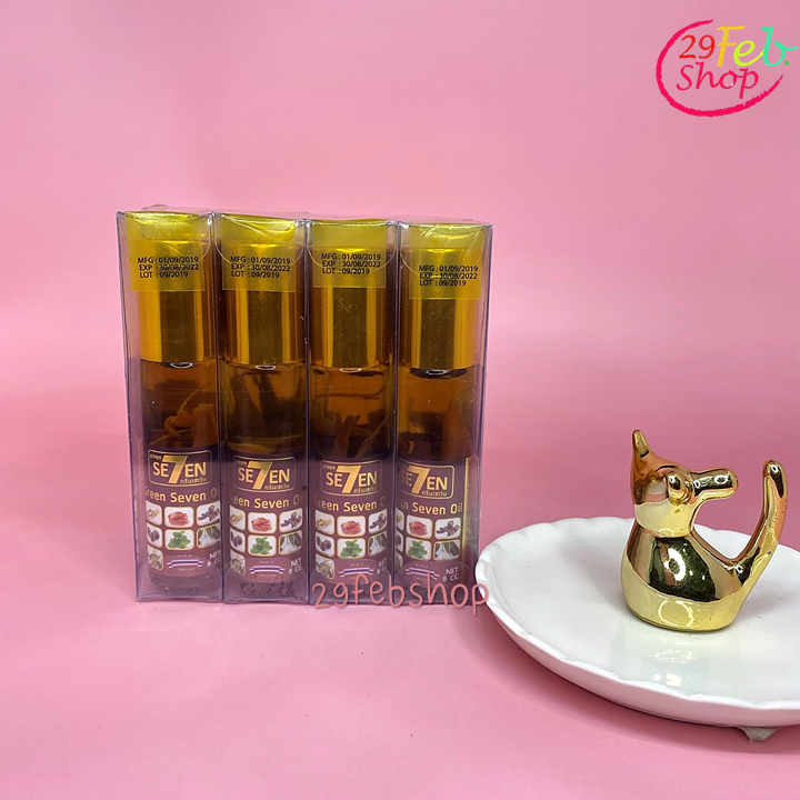 Green Seven Oil 8cc x 12 ชิ้น น้ำมันสมุนไพรรากโสม